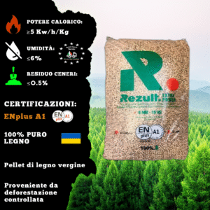 🔥 Rezult Pellet – ENplus A1 – 100% Legno Vergine (Ucraina)