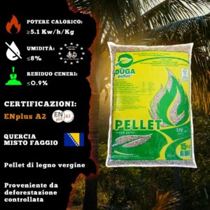 🪵 DUGA Pellet – ENplus A2 – Quercia e Faggio
