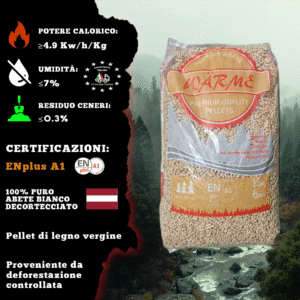 Pellet Wärme Premium Abete - ENplus A1 - 100% Abete Bianco